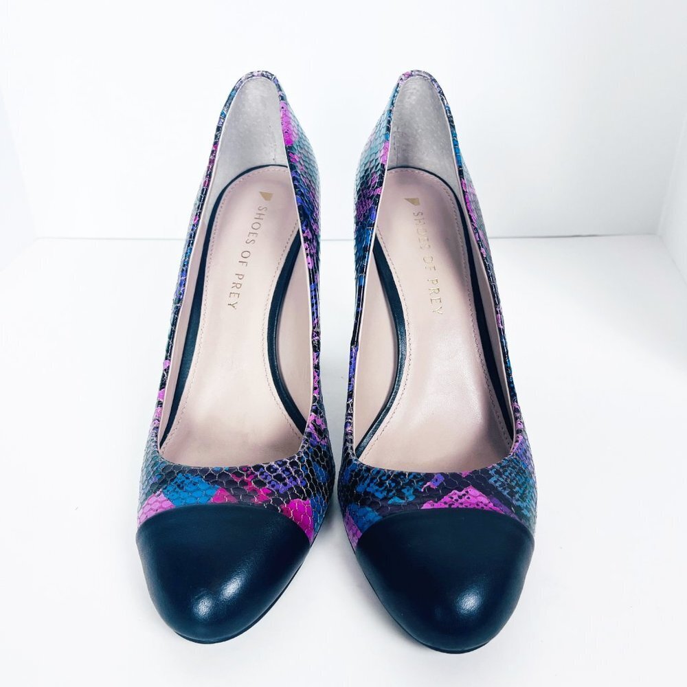 2/$30 Shoes of Prey Snakeskin Chunky Heels - Picture 5 of 7